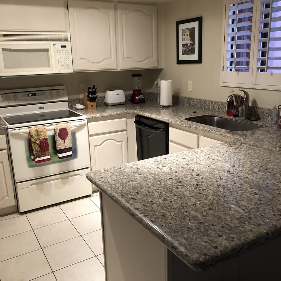 Fully stocked and supplied kitchen, includes everything you need.