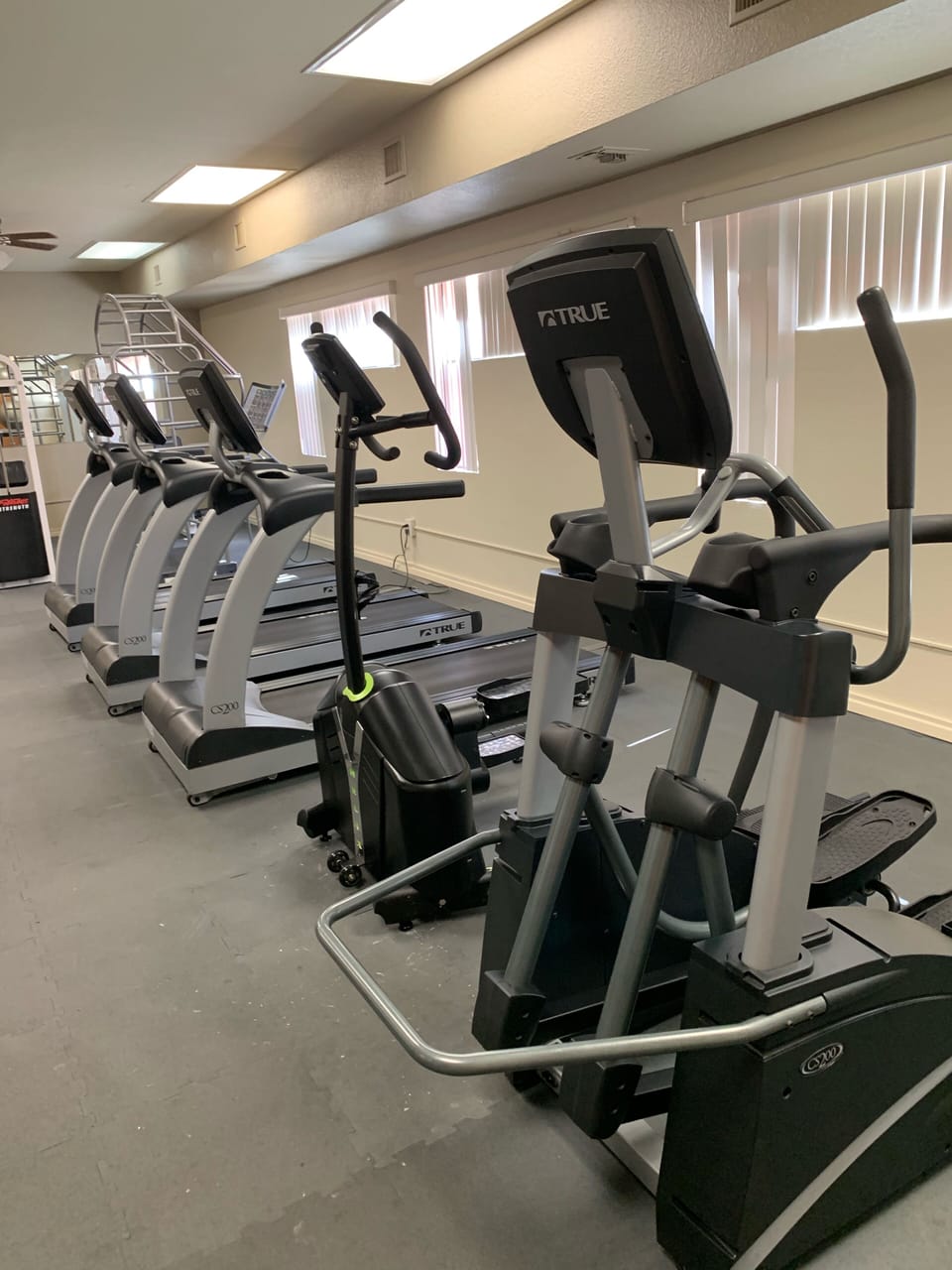 Workout room recently remodeled