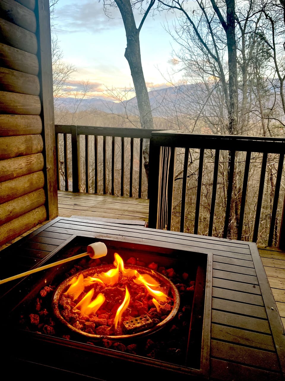 Upper deck firepit