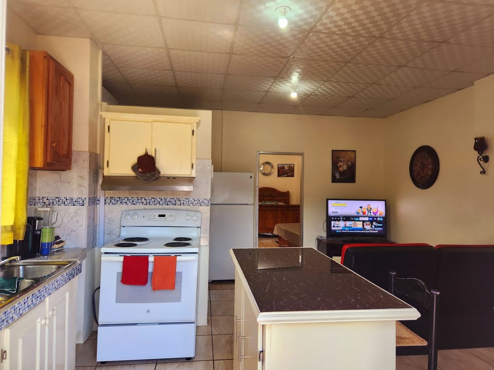 Dinner is ready. Our full kitchen is ready for your culinary skills.