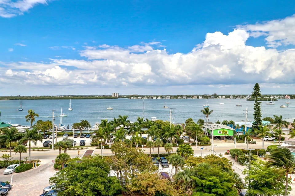From the front entry way and kitchen window you get a beautiful view of the Estero Bay.