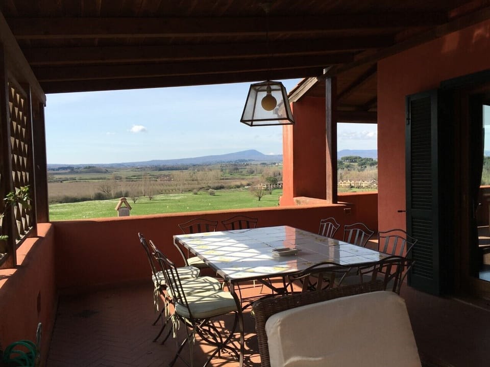 the outer dining room with the great view