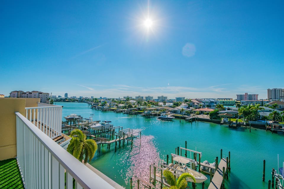 This is the view of the intracoastal from the rooftop deck of our townhouse