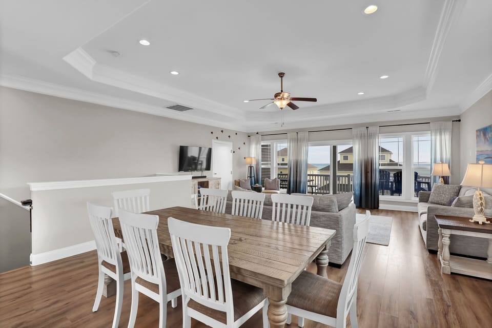 SPACIOUS top floor with open kitchen, dining, and living room.