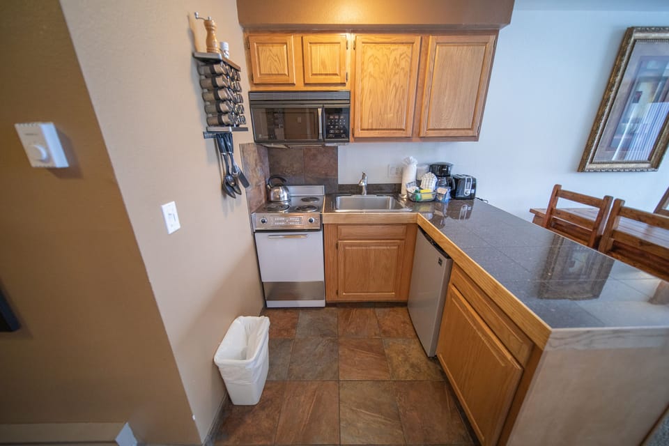 Well stocked kitchenette