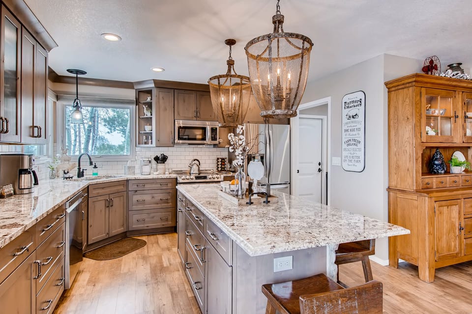 Open kitchen layout, perfect for cooking together.