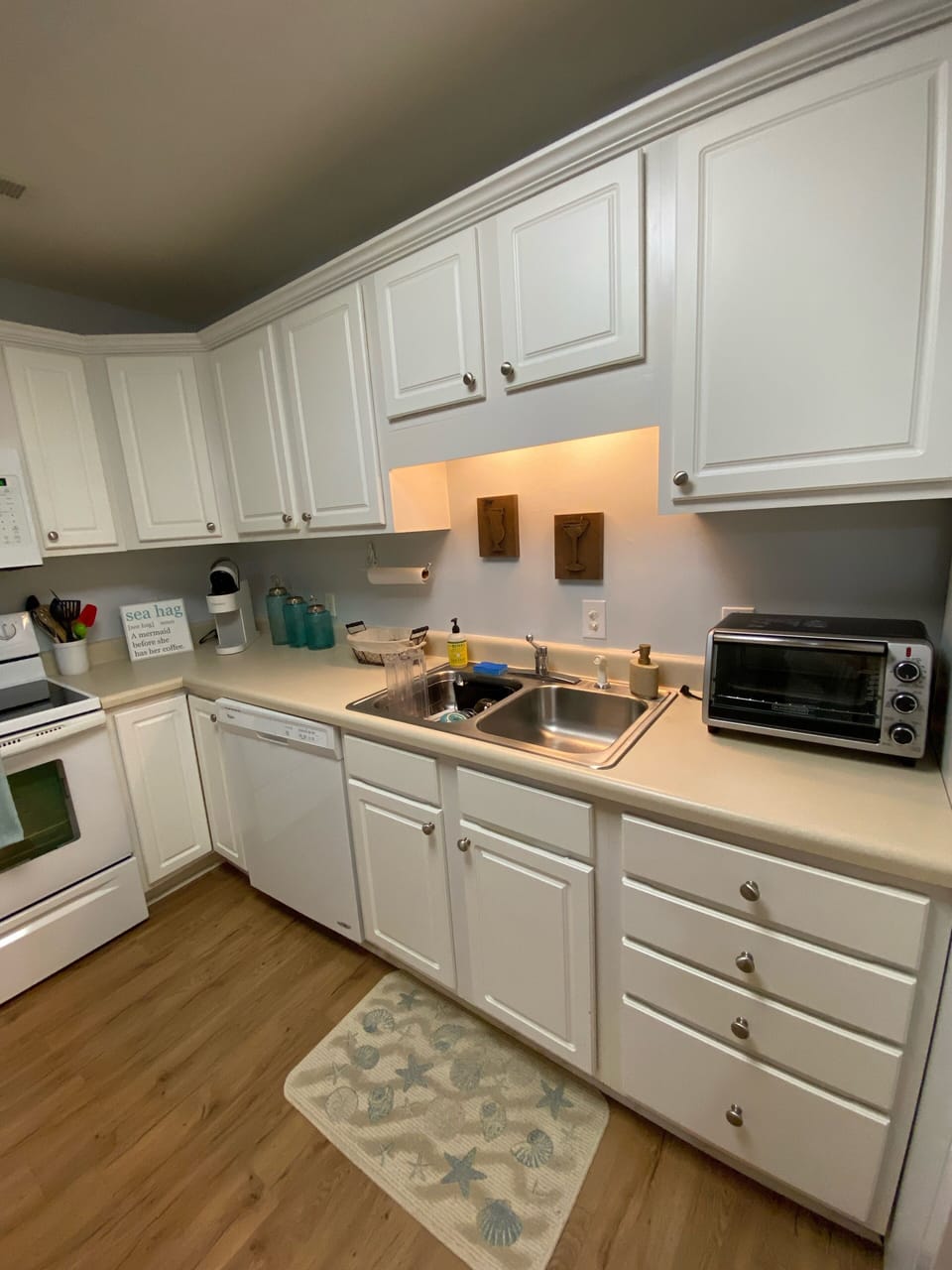 Kitchen with keurig machine 