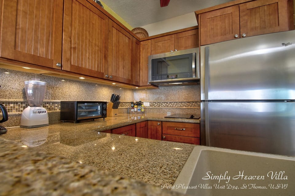 Modern, updated kitchen includes everything you need to make your stay comfy