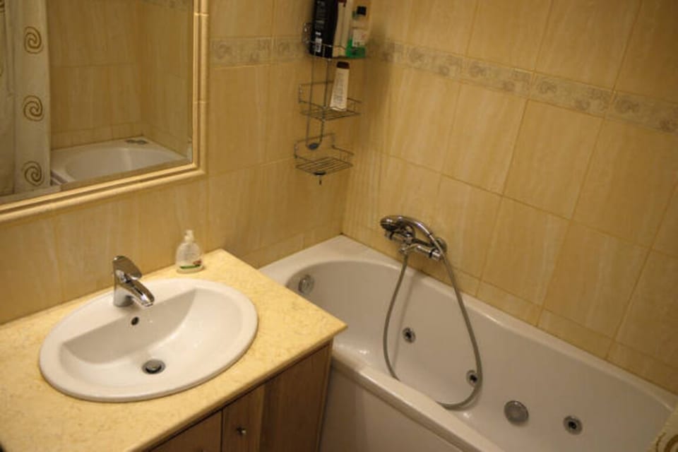 bathroom:bath jacuzzi with shawer,wc,washing machine,soap,shampoo,toilet paper