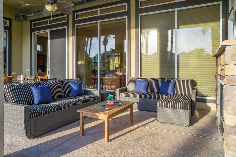 Comfortable sitting area on the patio.