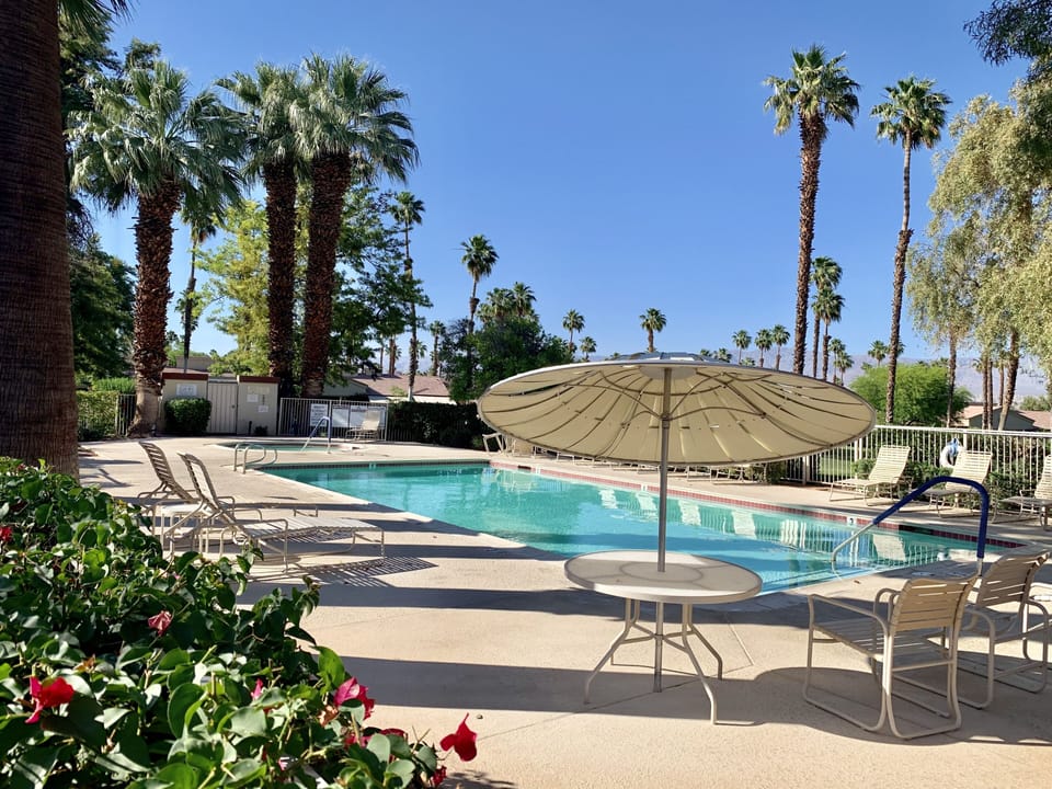 One of the many community pools & spas, directly across from back patio!