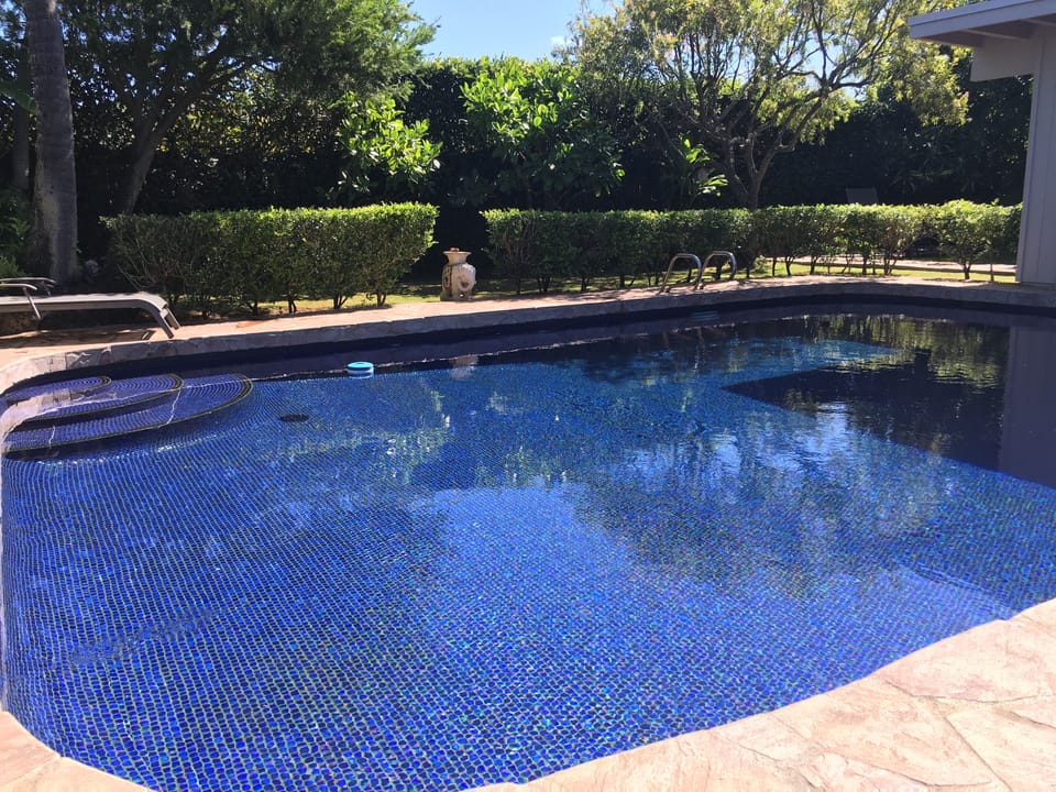 Beautifully tiled private pool for those hot summer days, or swimming laps