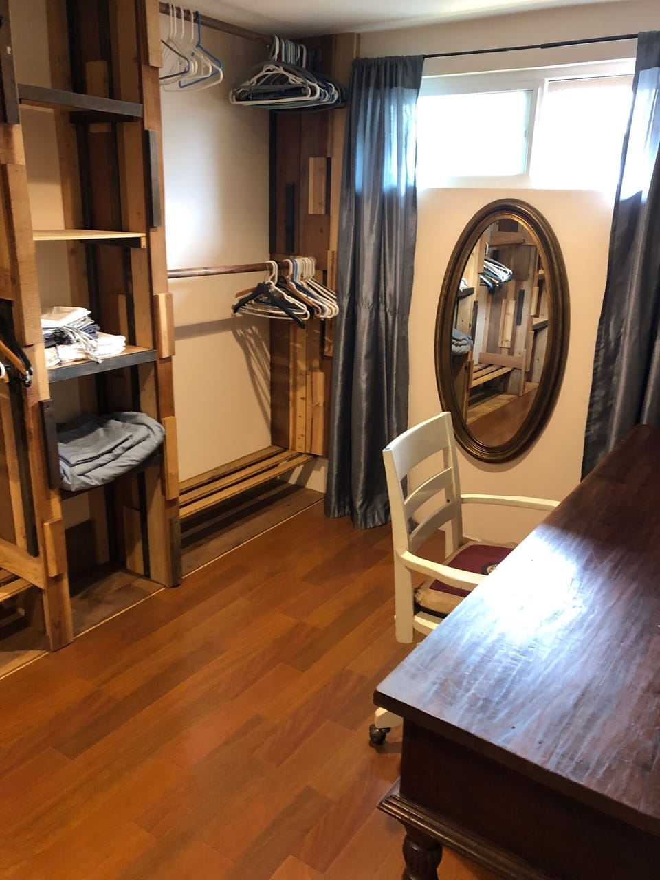 Walk-in closet/office in master bedroom