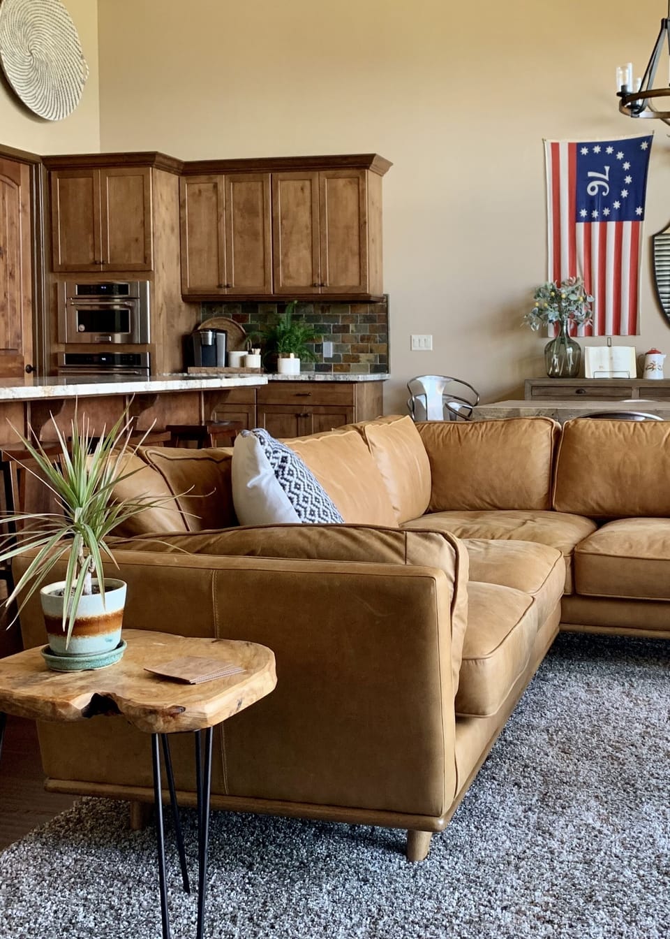 Genuine leather sofa from Article. 