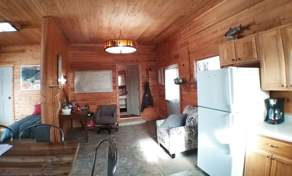 kitchen and office area