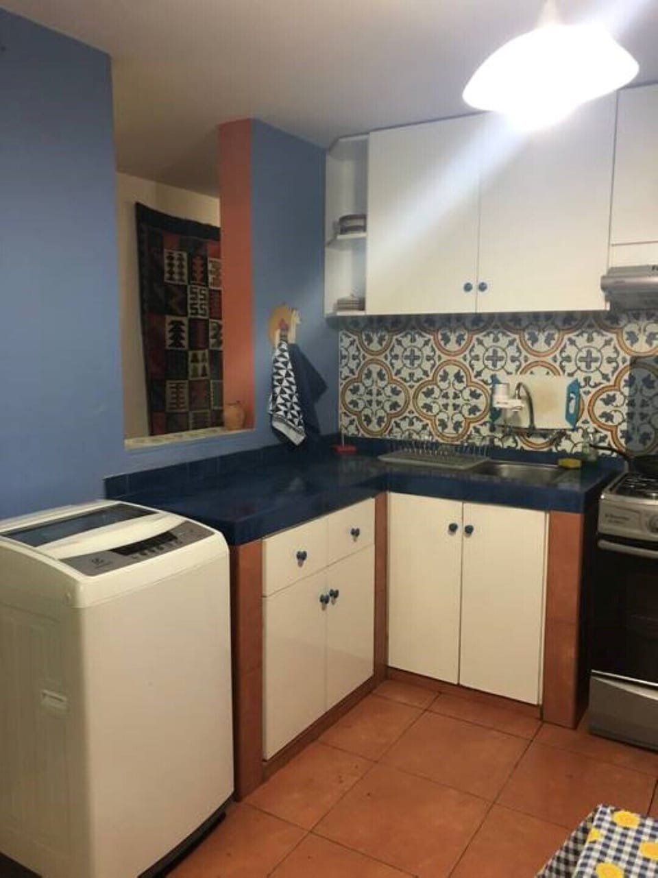 washing machine in the kitchen