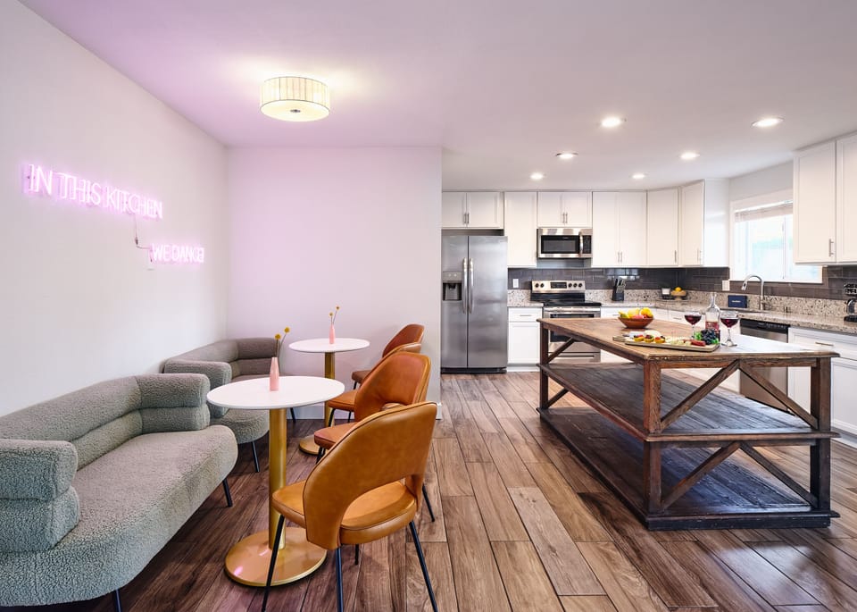 Cafe-inspired nook for breakfast, coffee, cocktails, reading, and more.