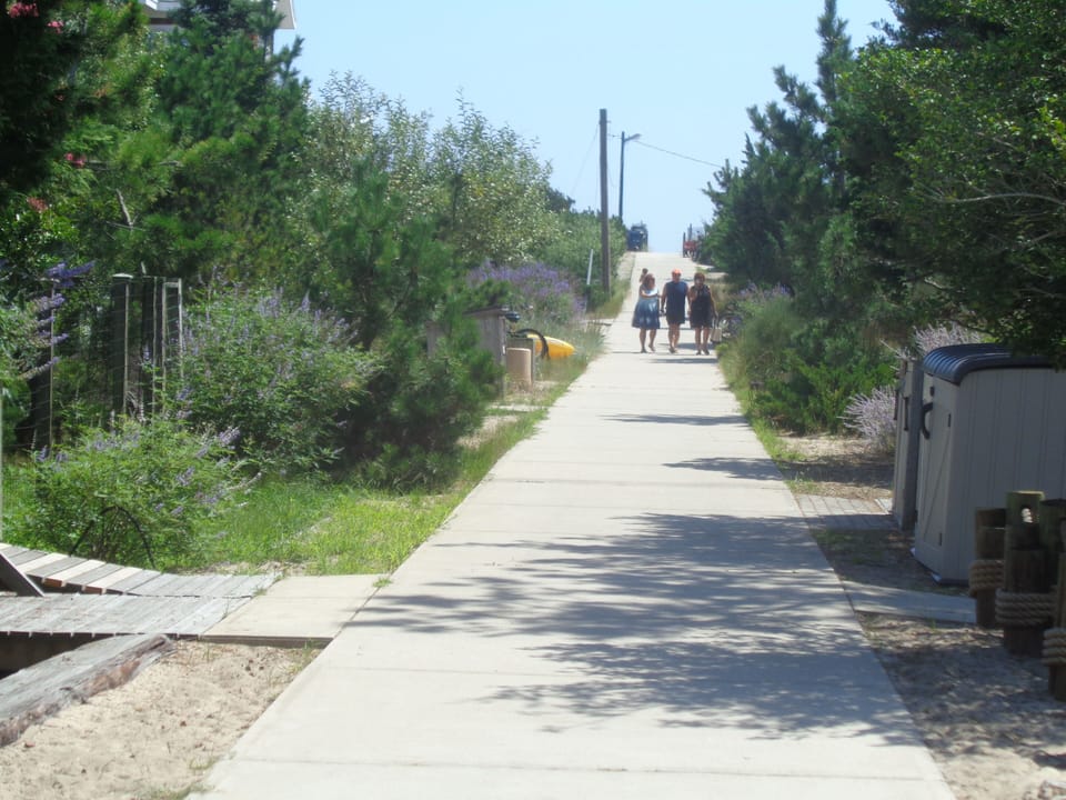 From here,  you are more than halfway to the beach from our house.