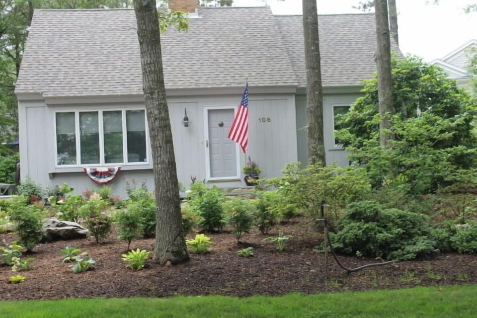 Outside landscaping before bloom season - gorgerous when all in bloom