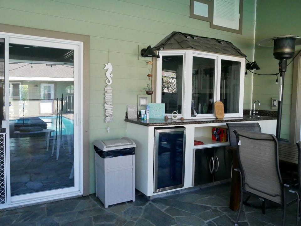 Propane heater for cooler nights so outdoor space is always usable