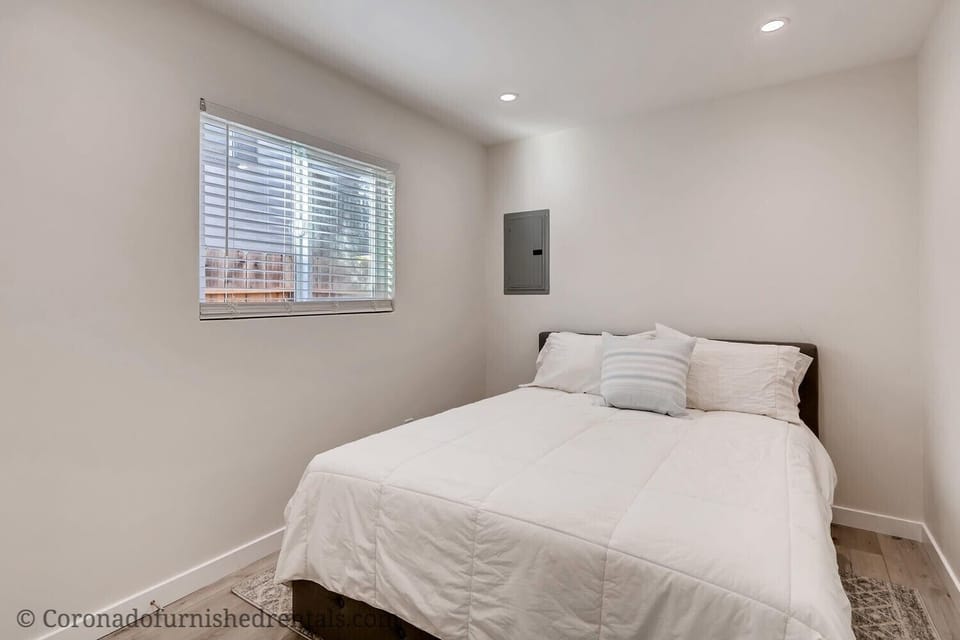 After running on the beach, relax in the plush comfortable queen bed 