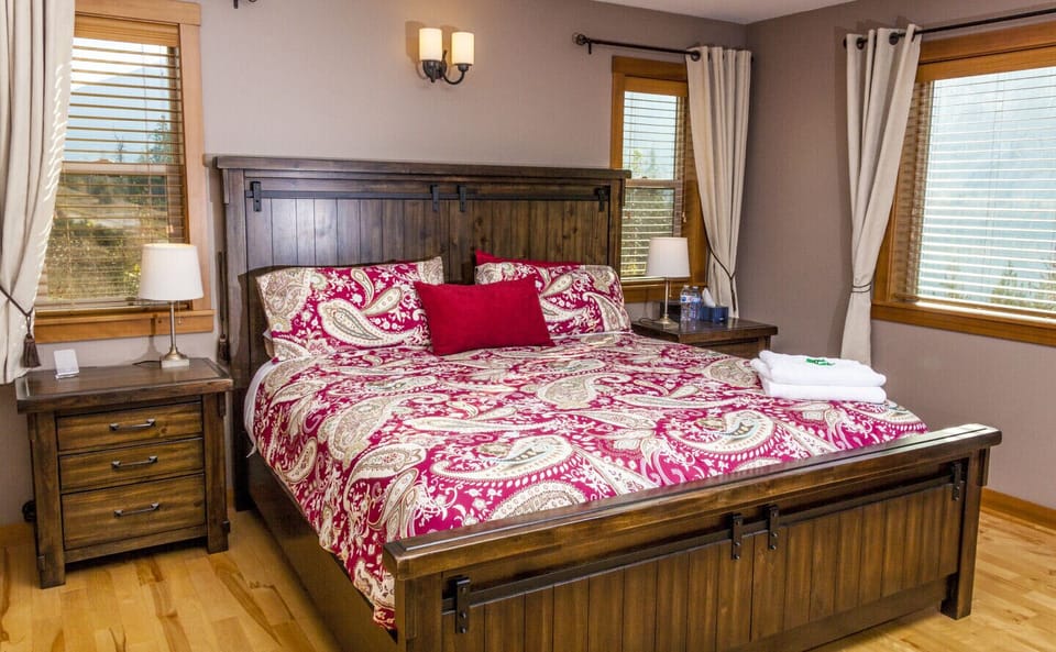 The Master Bedroom, Main floor, King size Stearns & Foster mattress.