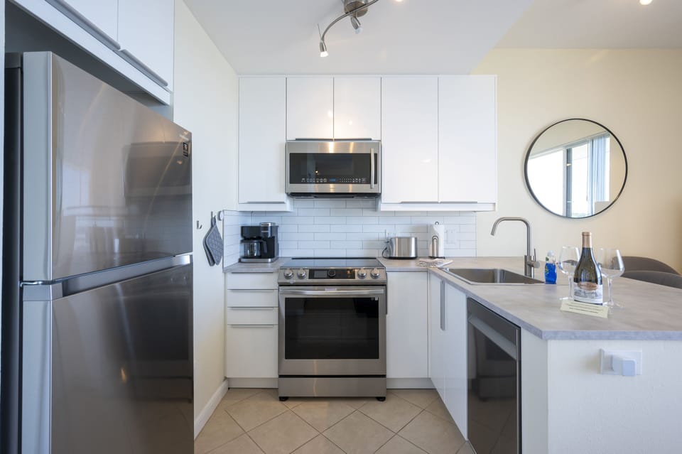 State of the art kitchen. Everything is high end Samsung.  