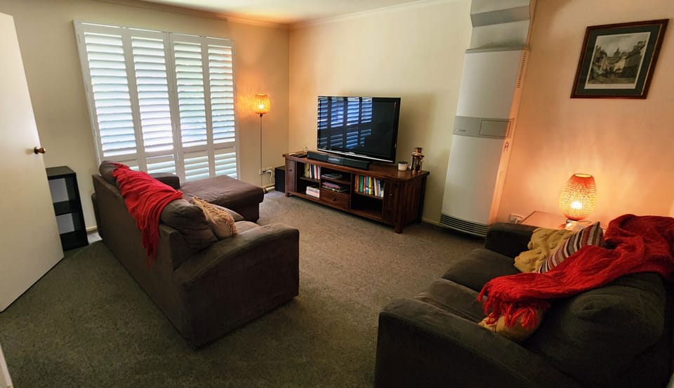 Comfortable lounge with heating and Google TV