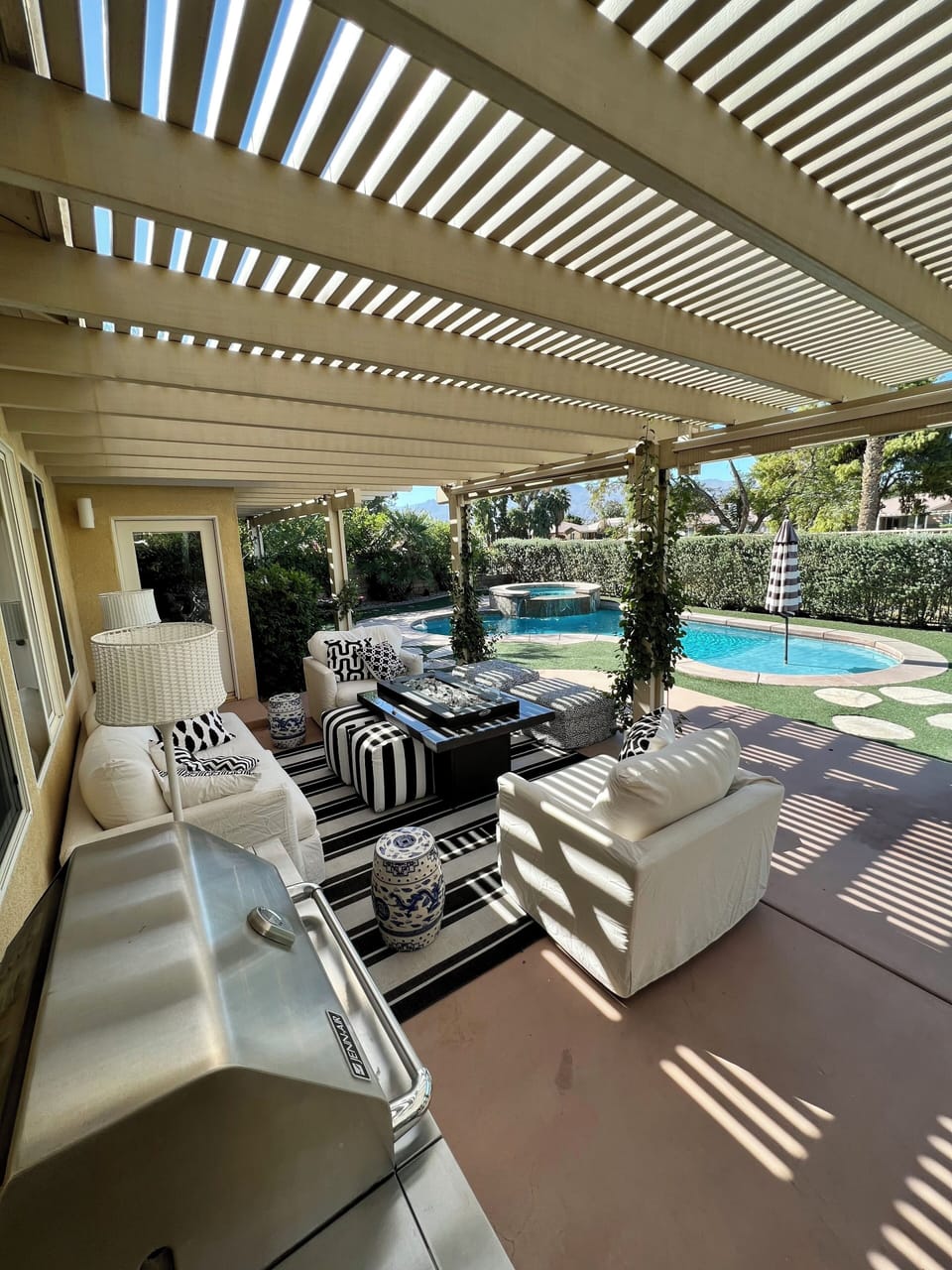 Patio with propane grill