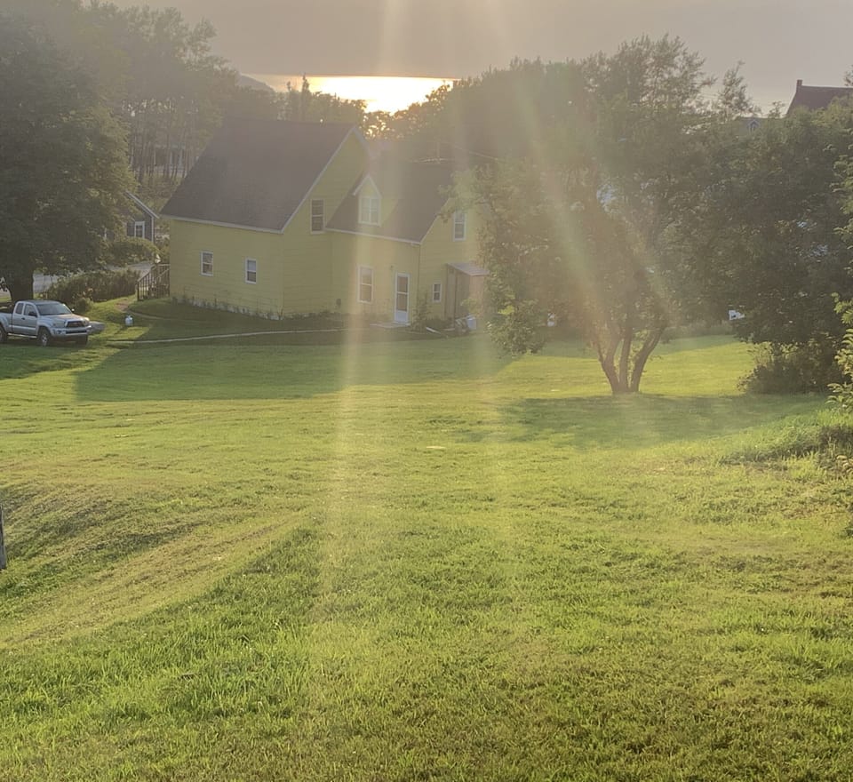 View of back of house and distance to water 