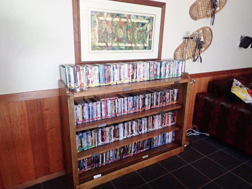 Eclectic DVD collection available to guests.