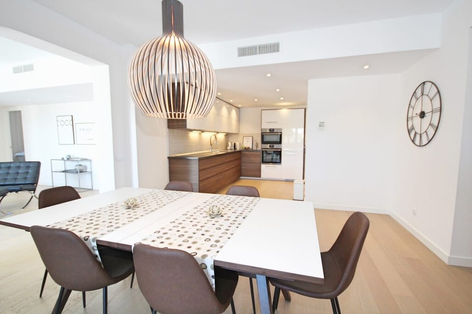 Dining area and kitchen
