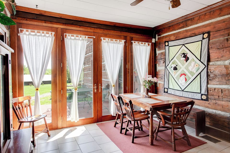 Look out over the beautiful property through the large windows and doors.