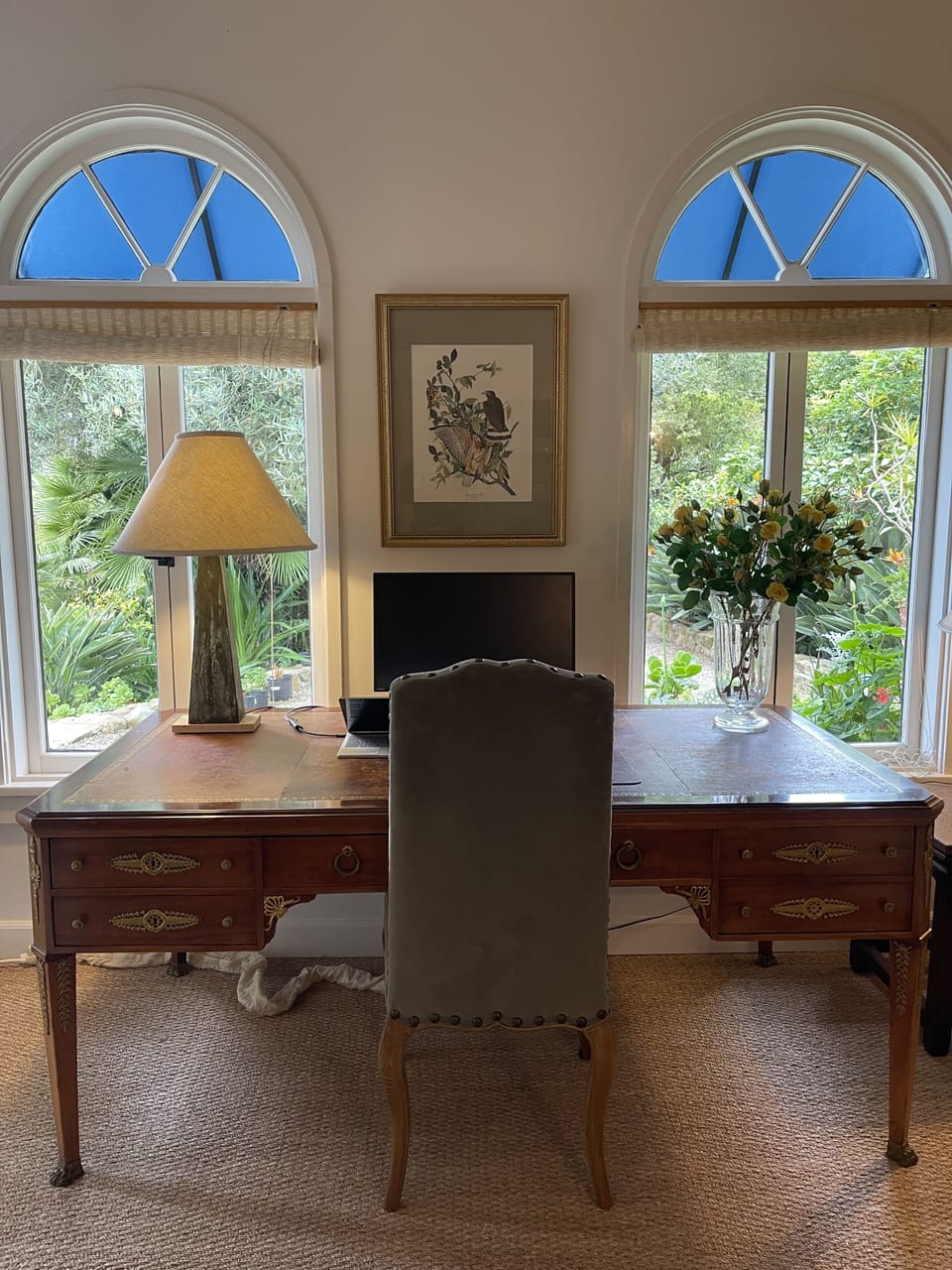 Library Desk Overlooking Garden 