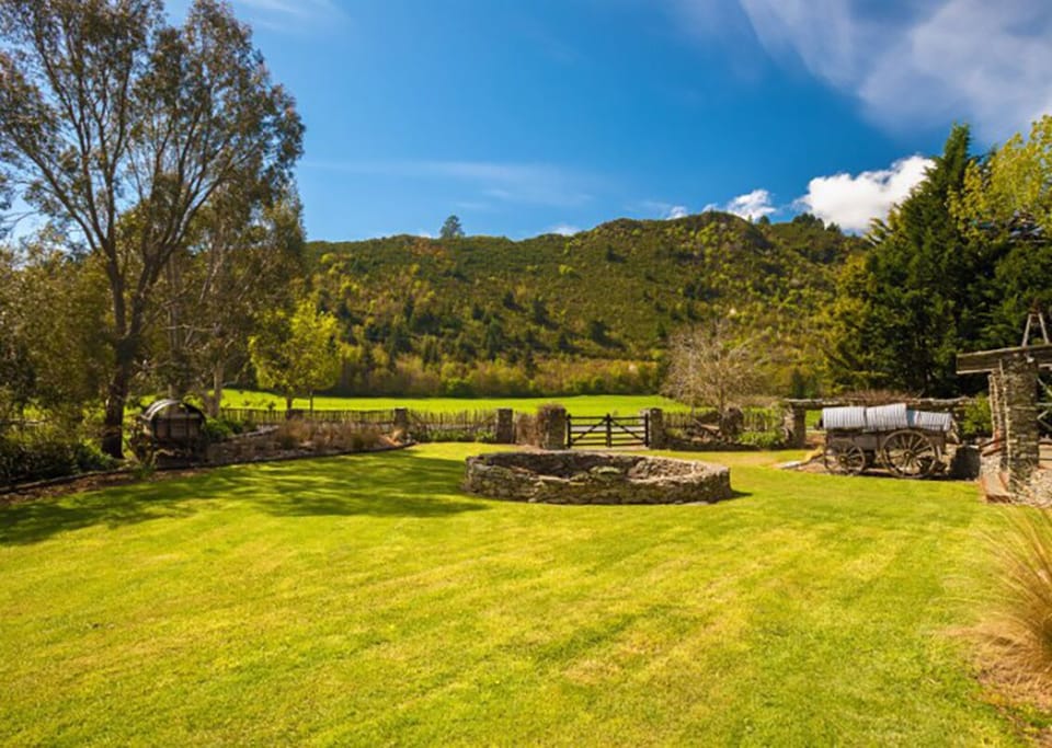 View to the hills beyond Mataura Lodge