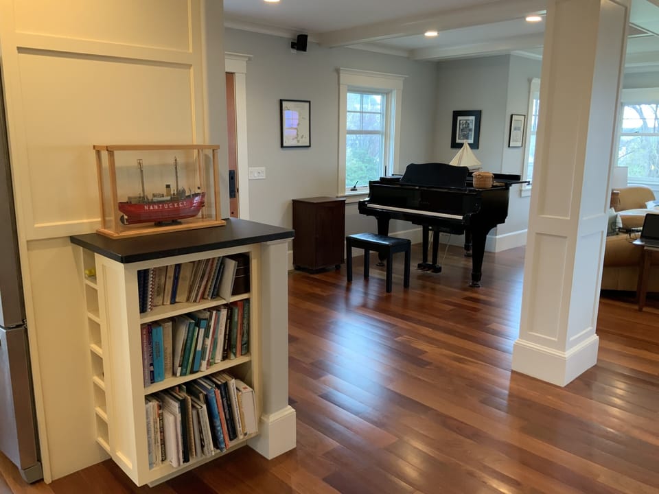 Front door area with Young Chang baby grand piano