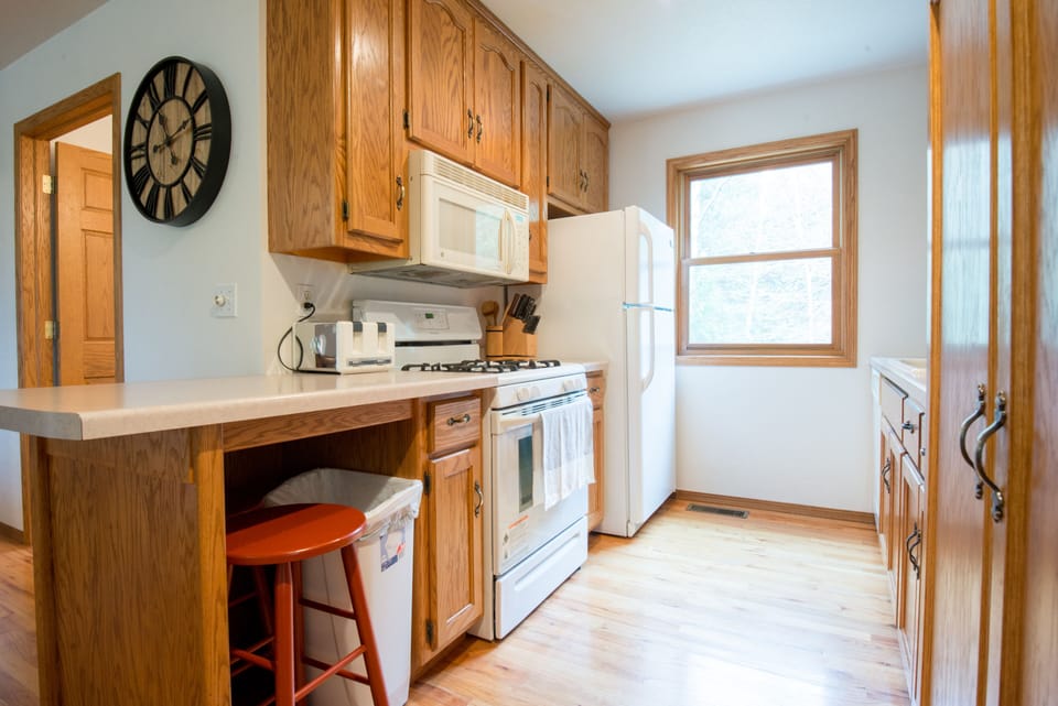 Kitchen with gas stove
