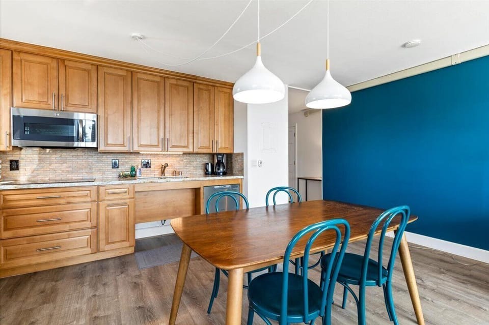 Dining table and chairs. 