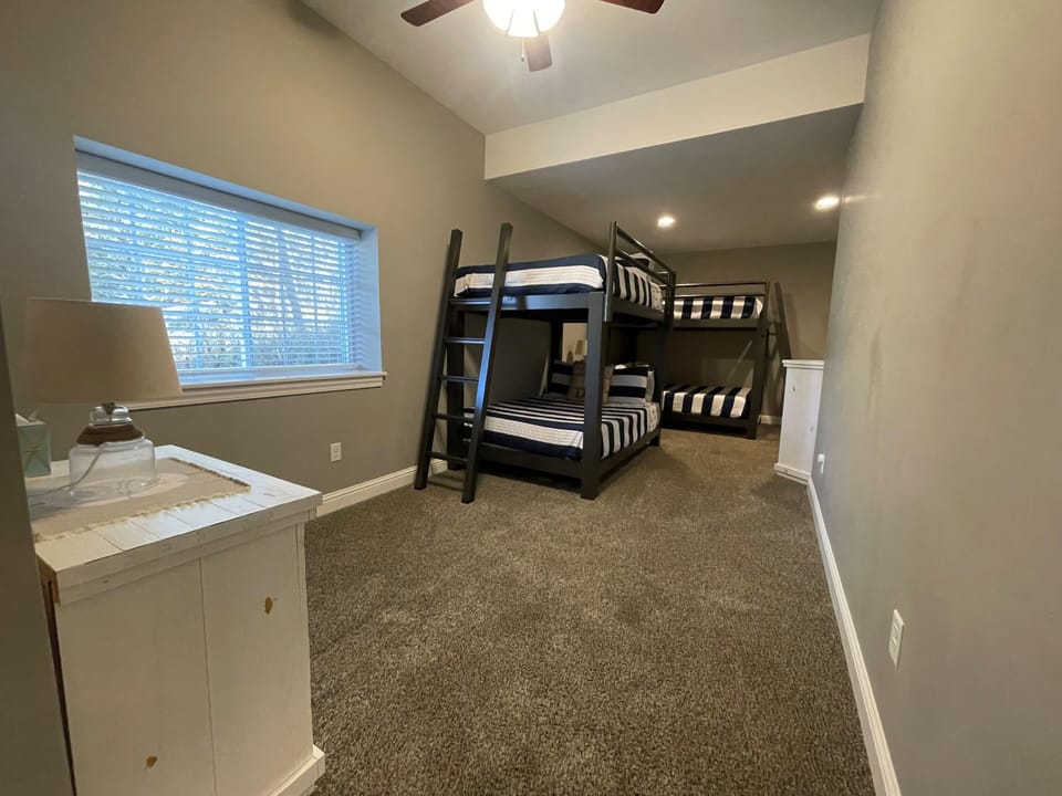 Bunk room is large room perfect for kids play room.