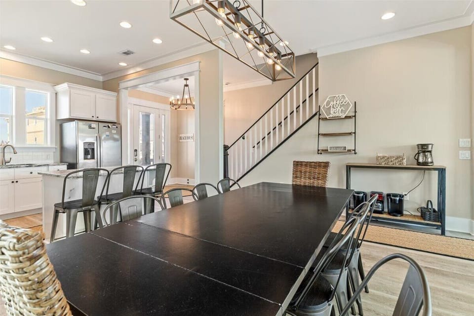 Large Kitchen table comfortably seats 10