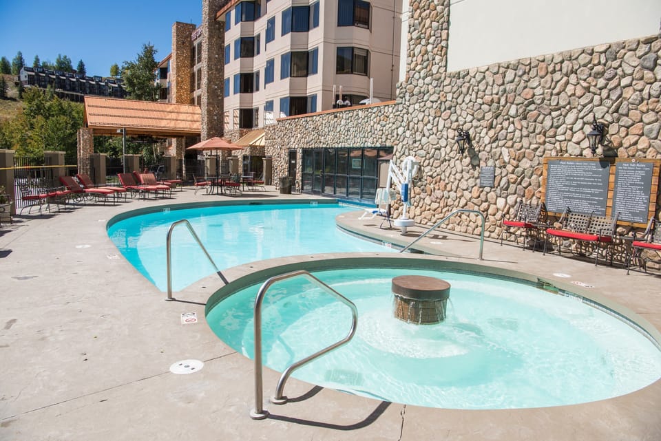 Take in gorgeous views while lounging around the on-site outdoor pool - Please note that the outdoor pool will be closed until further notice due to Covid-19