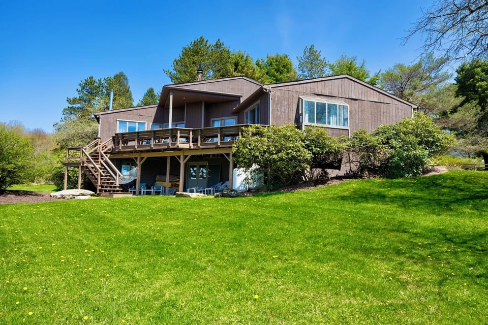 enjoy a large backyard to play in
