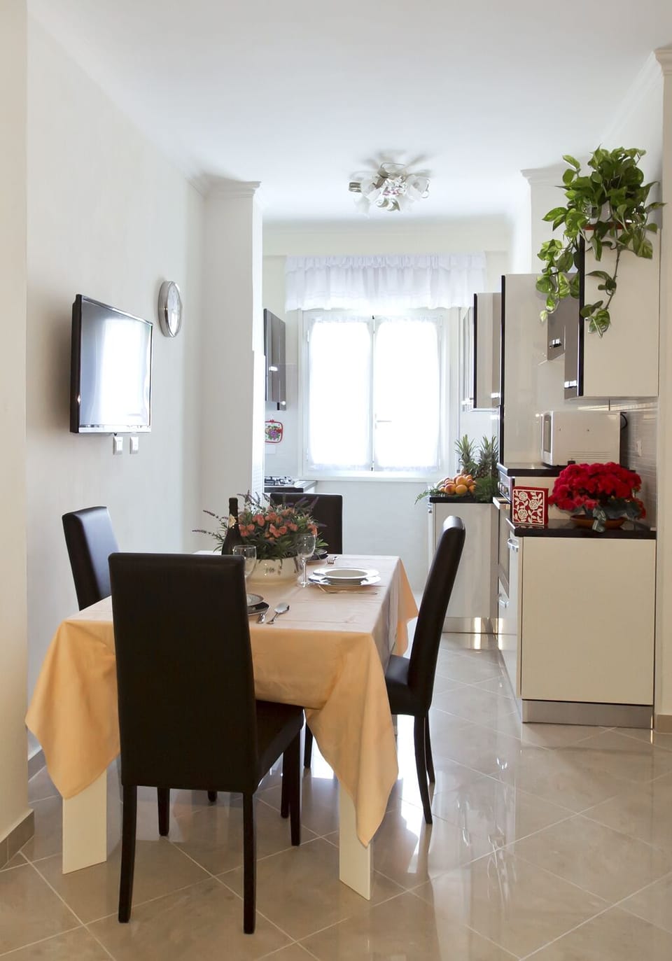 Living room with kitchen
