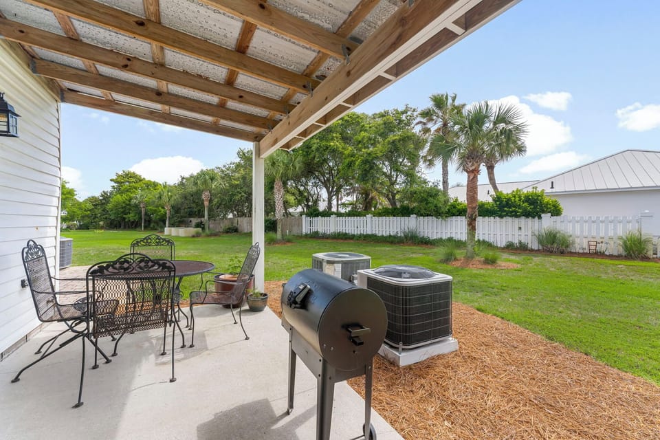 Private Outdoor Patio with Traeger Grill