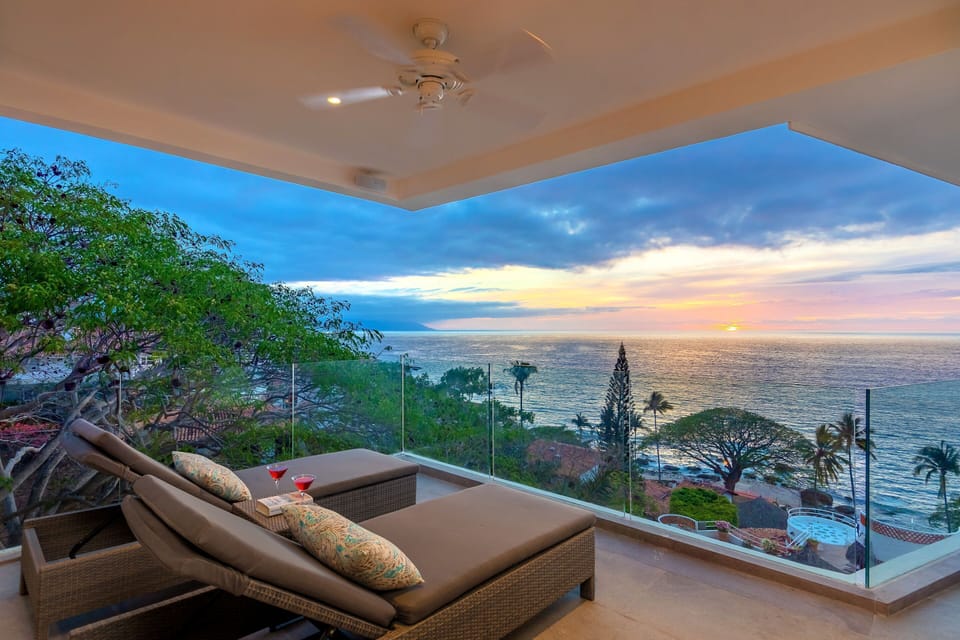 Sunset view from terrace