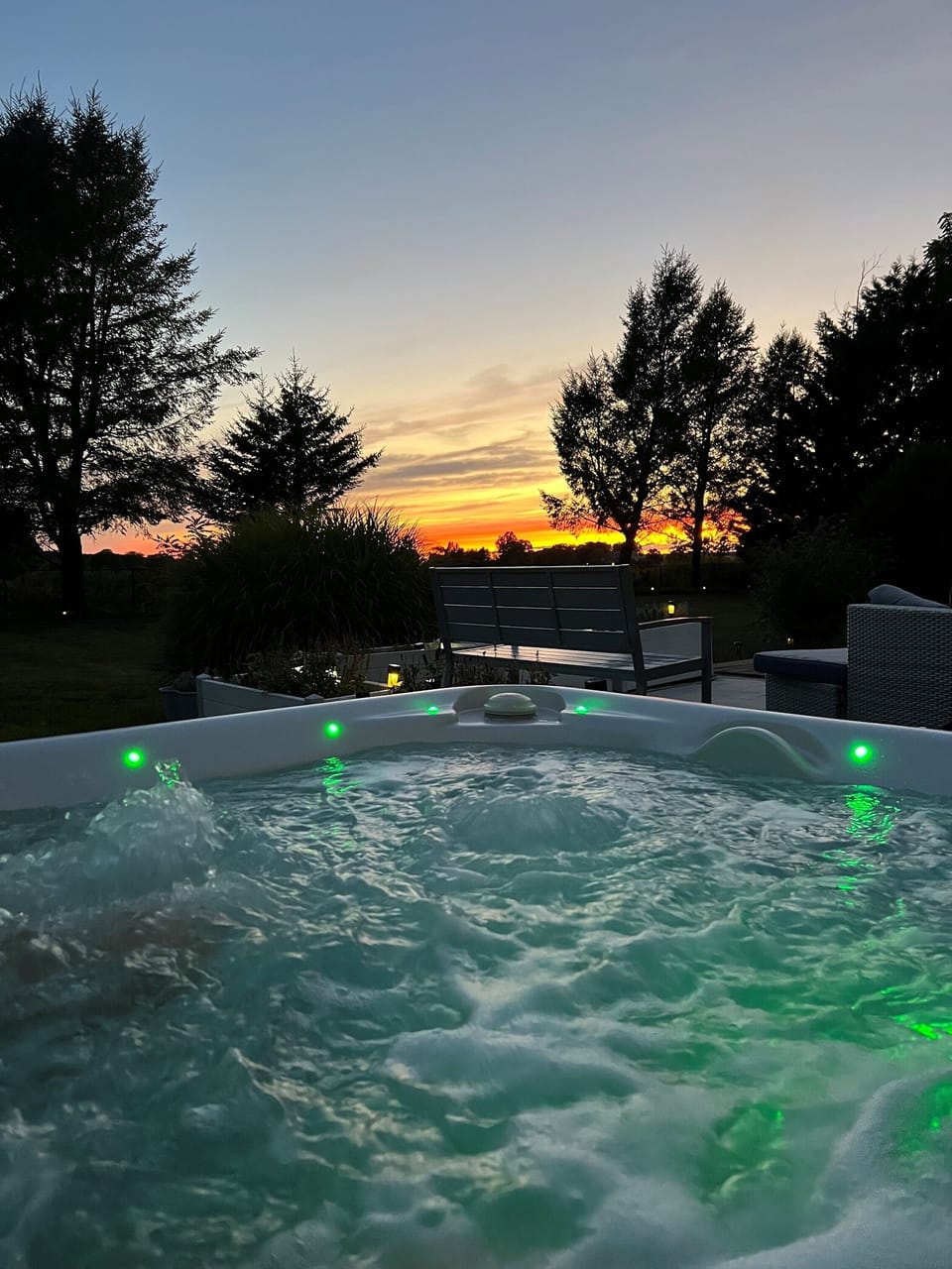 Sunset from the hot tub!
