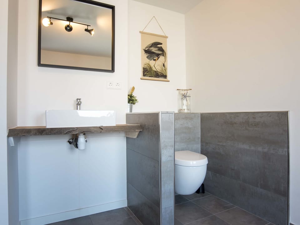 Our private luxurious bathroom with a power shower and sauna