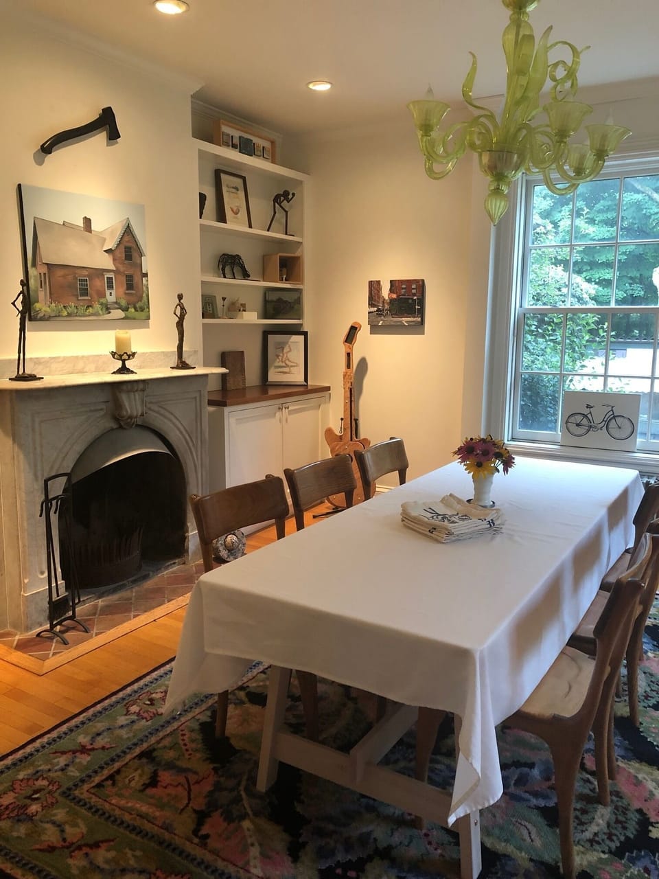 Formal dining room seats 8.