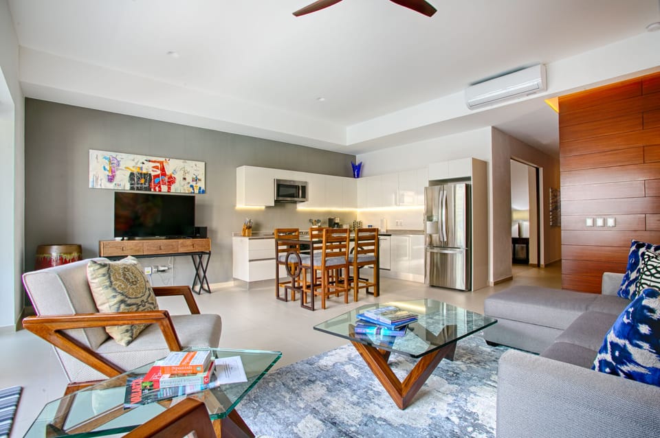 Spacious living room layout