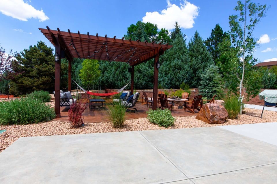 You won't want to stay inside when you have so much outdoor space!